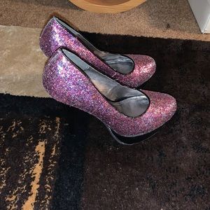 Glitter pink shoes